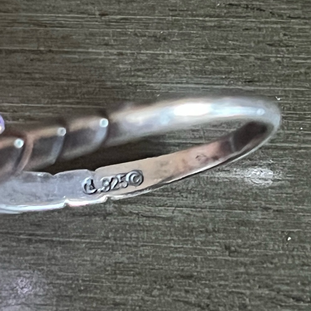 CAROLYN POLLACK STERLING SILVER STACKING RING SIZE 8 1/2 includes one ring - Picture 4 of 10